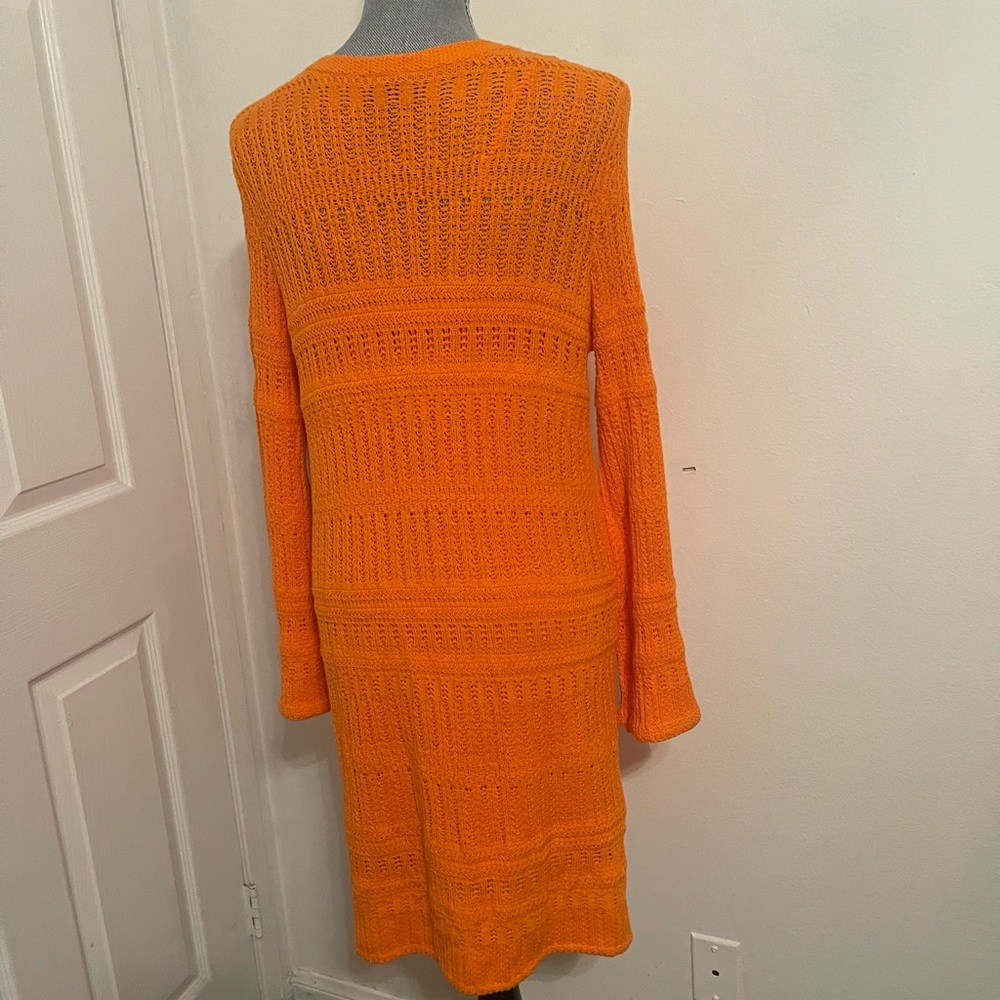Scoop NWT Orange Knit Sweater Dress. Size 12-14 - Picture 3 of 15